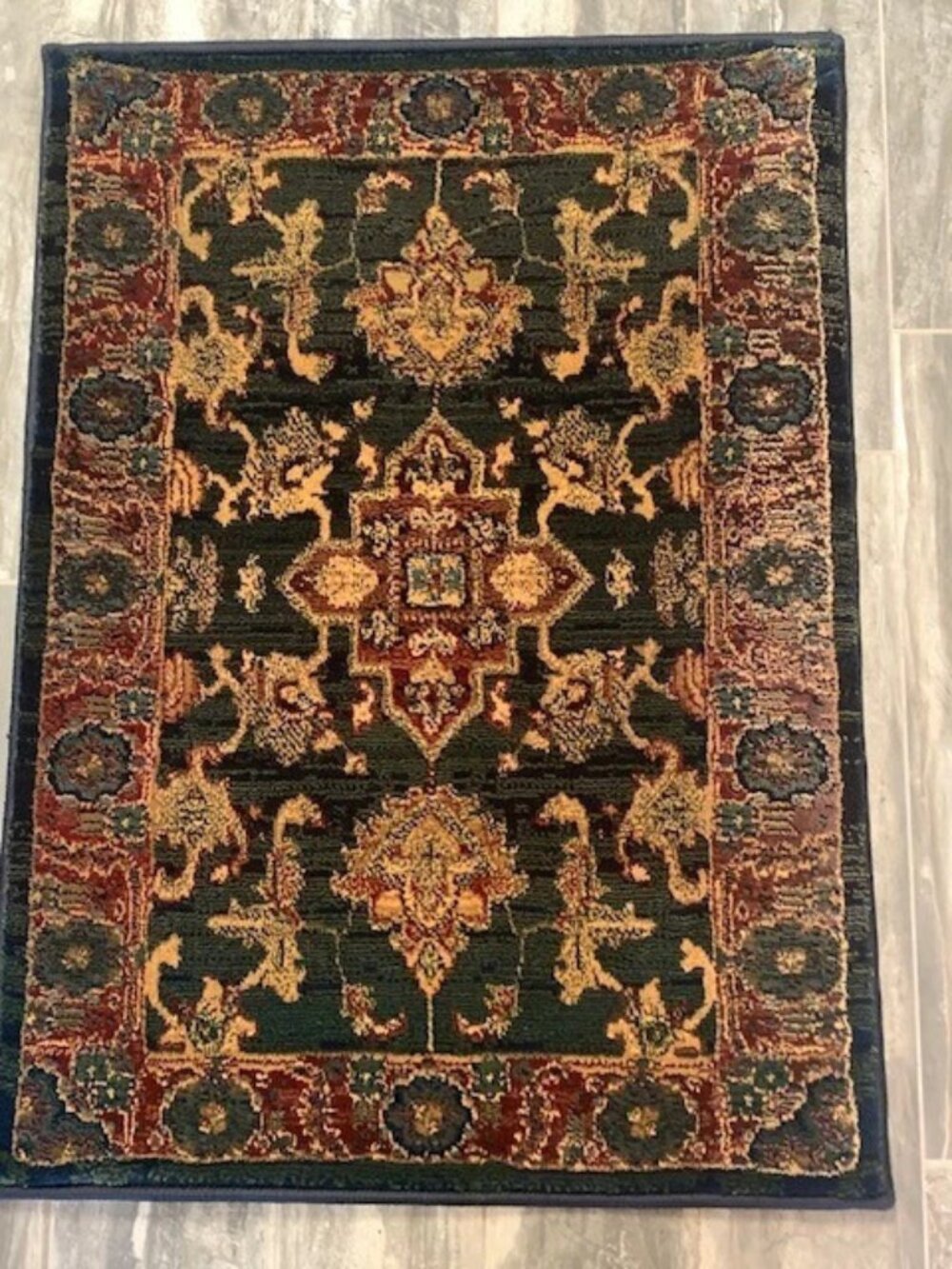 Oriental Weavers 2 x 3 Kharma Dark Navy Area rug